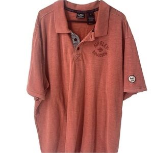 Harley Davidson orange Willie G polo shirt